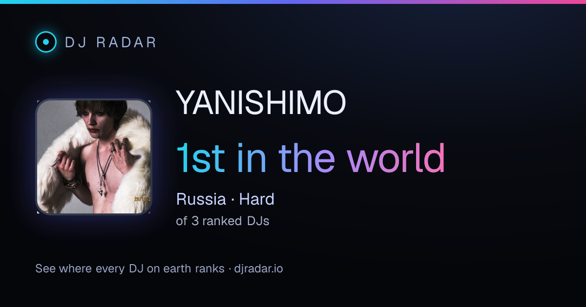 Shareable card: YANISHIMO 1st