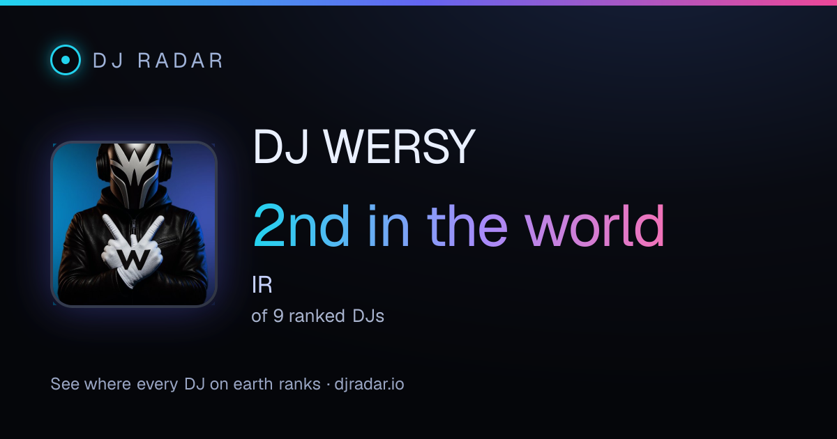 Shareable card: DJ WERSY 2nd