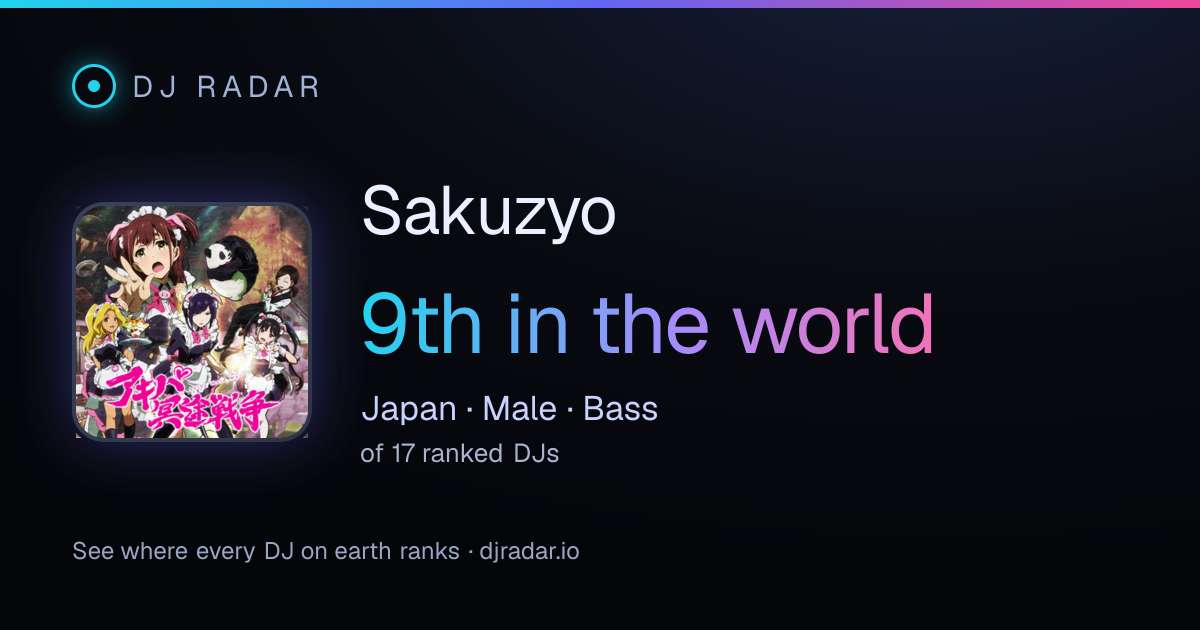 Shareable card: Sakuzyo 9th