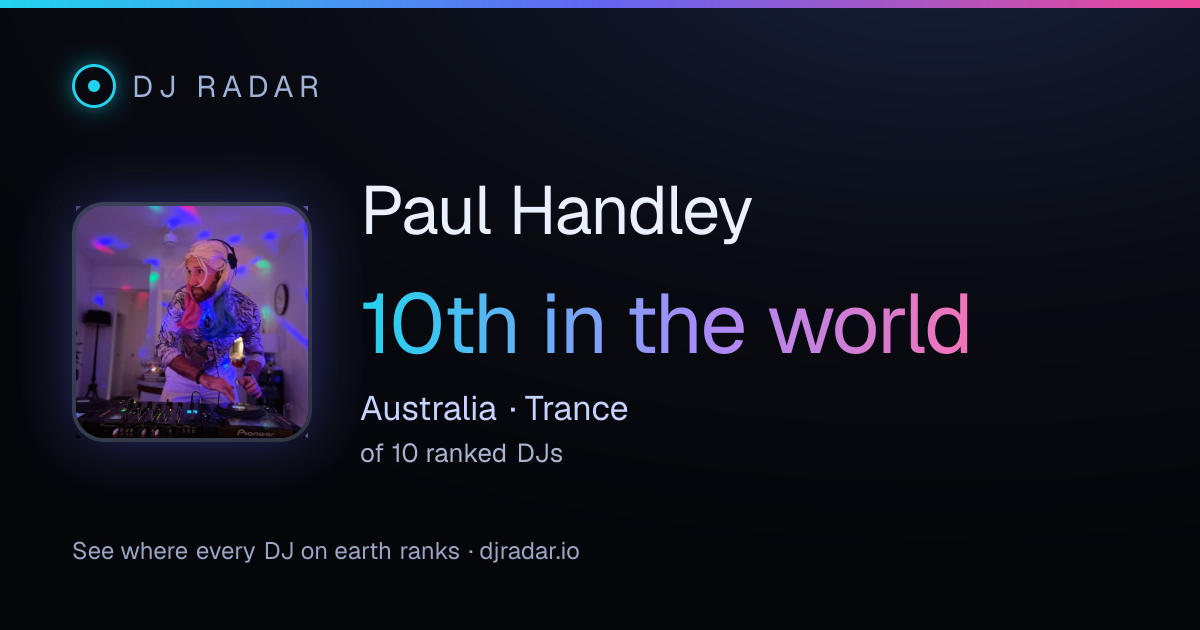 Shareable card: Paul Handley 10th