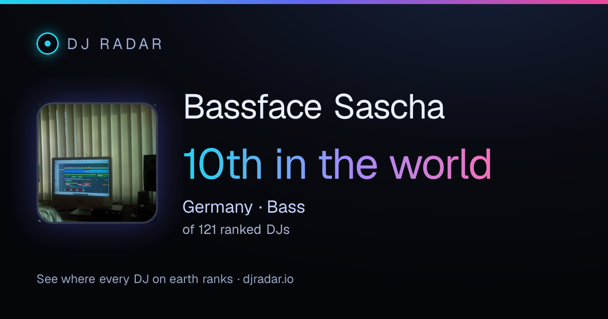 Shareable card: Bassface Sascha 10th