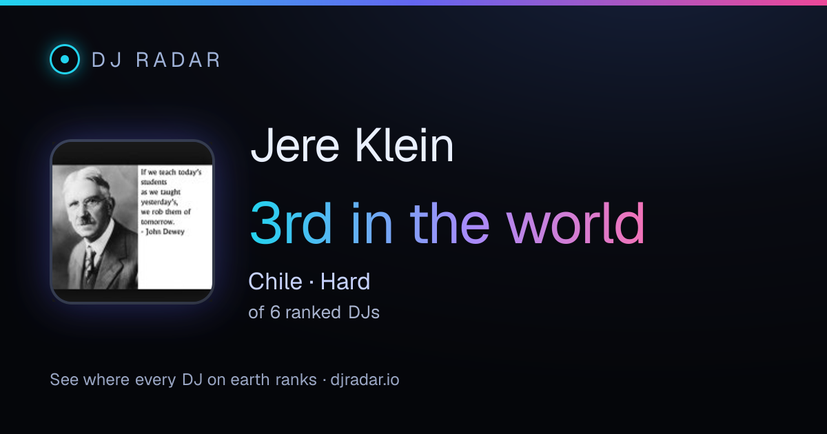 Shareable card: Jere Klein 3rd