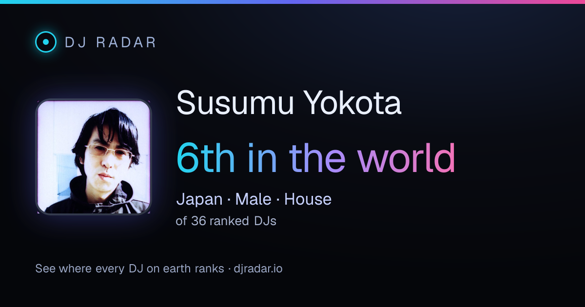 Shareable card: Susumu Yokota 6th