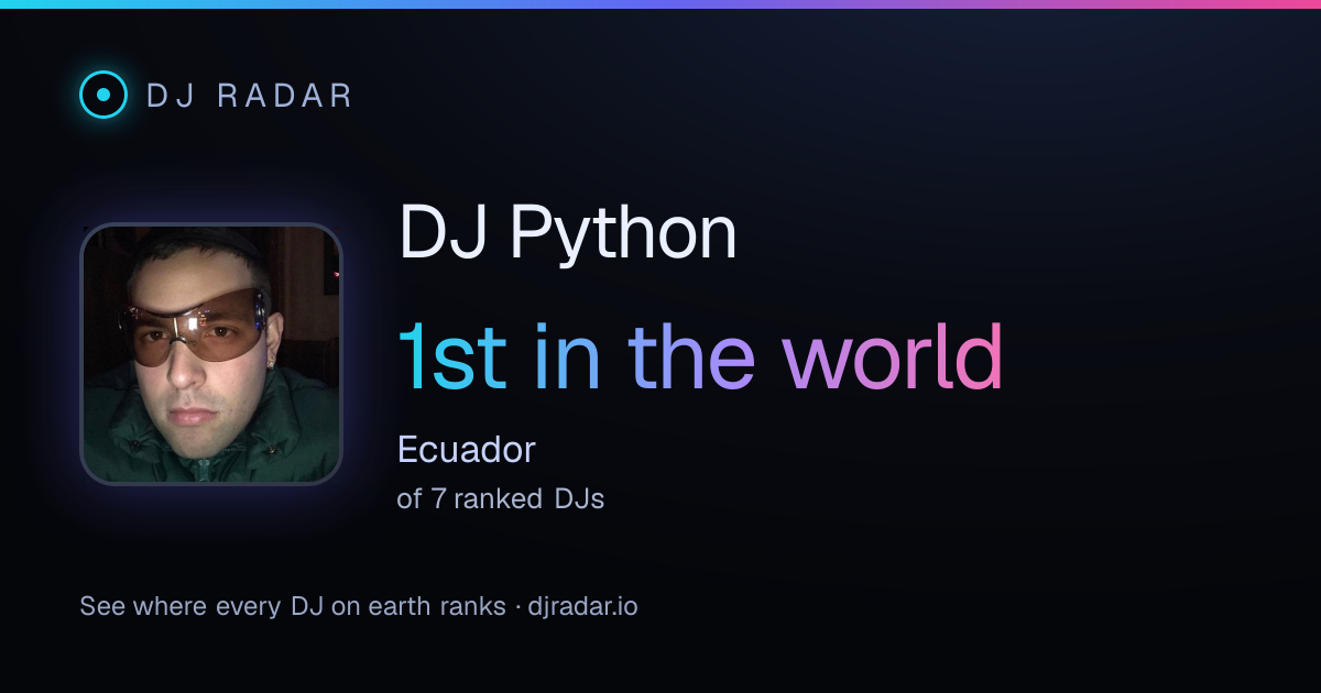 Shareable card: DJ Python 1st