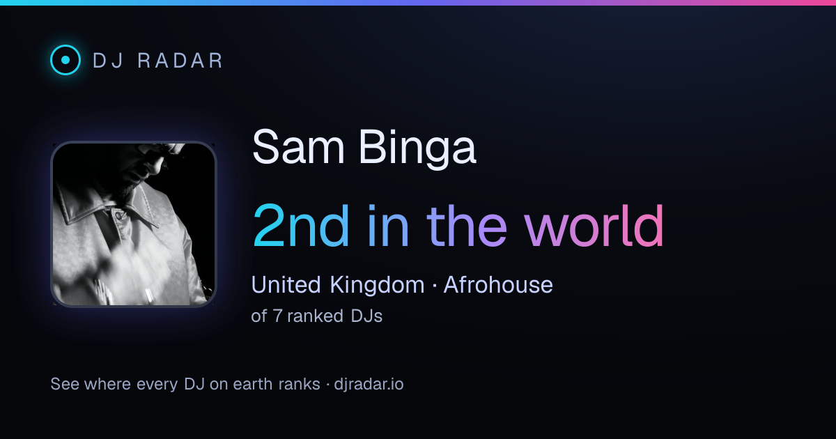 Shareable card: Sam Binga 2nd