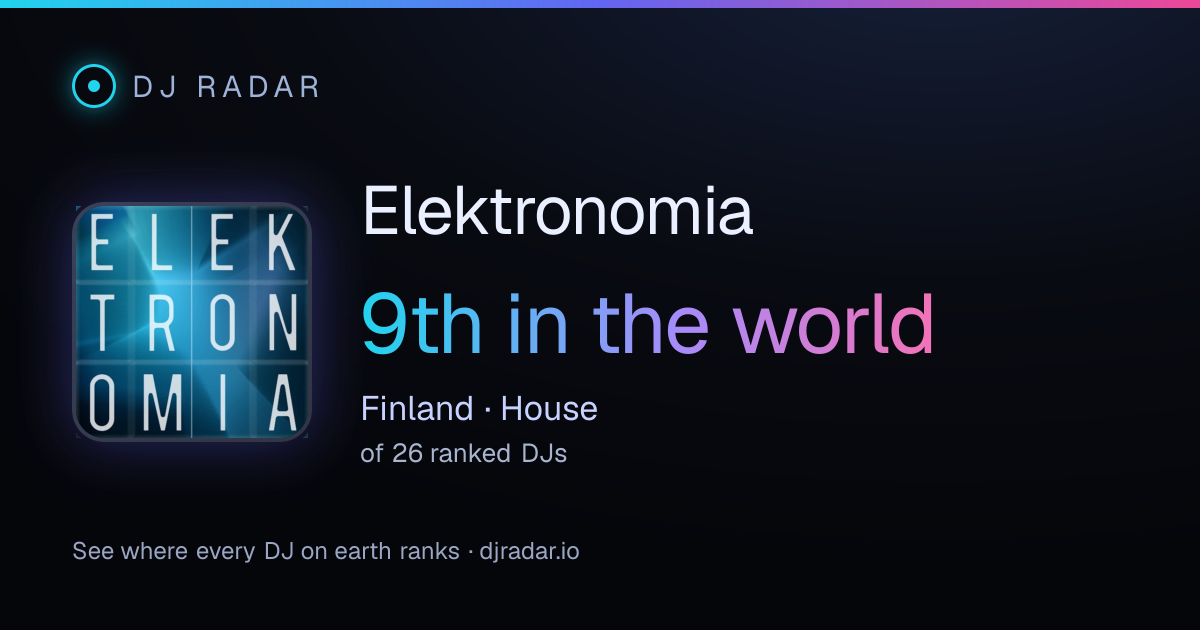 Shareable card: Elektronomia 9th