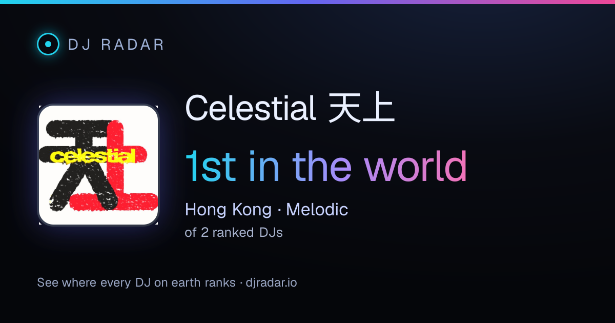 Shareable card: Celestial 天上 1st