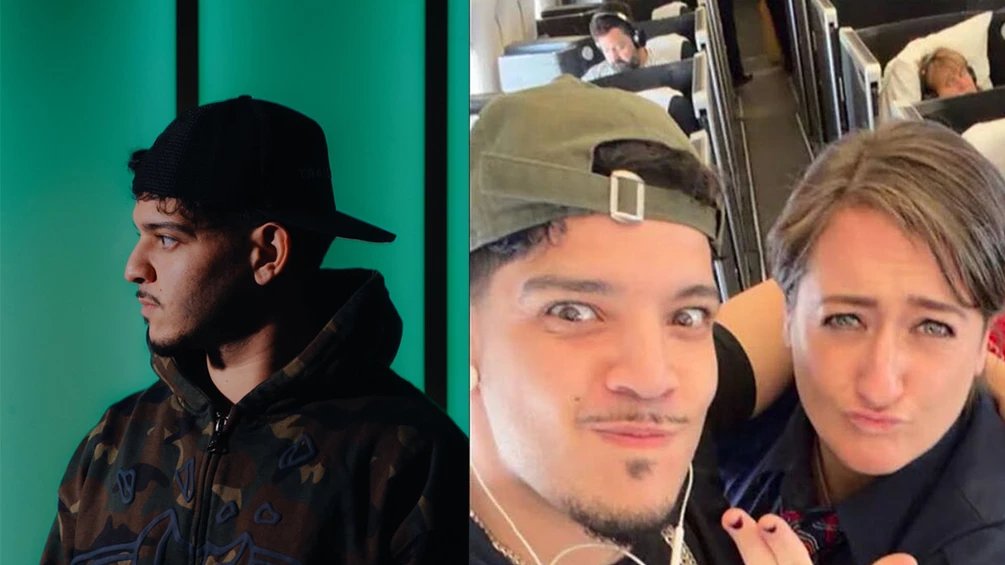 Bou brings flight attendant on stage in Las Vegas after sampling passenger cabin crew confrontation on plane